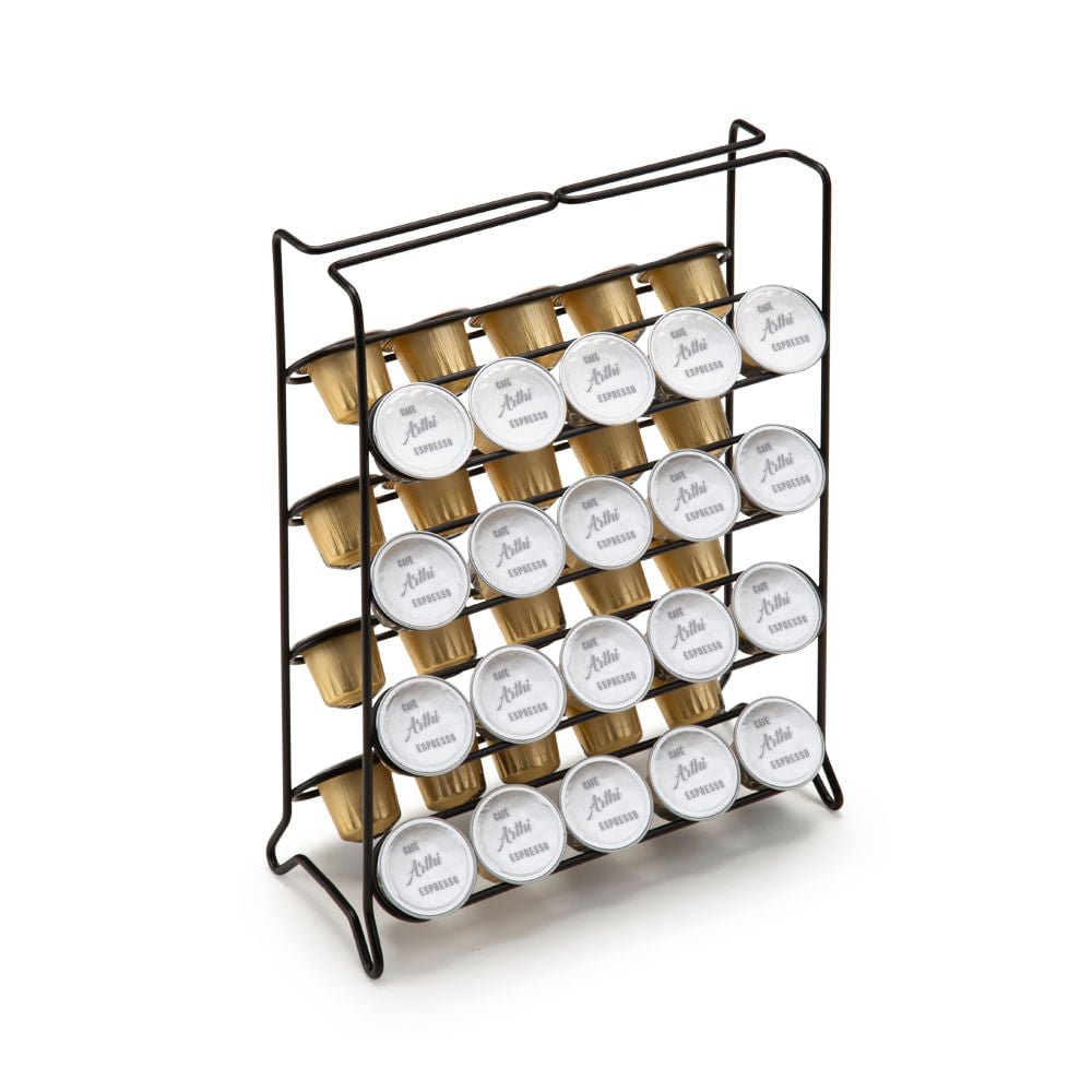 Porta Cápsulas de Café Nespresso Aço Preto - Ela Decora