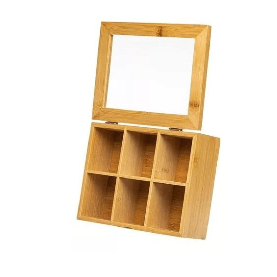 Porta Chá de Bambu 21cm - Ela Decora