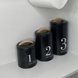 Porta Condimentos Metalla N2 Preto 1,3 Litros - Ela Decora