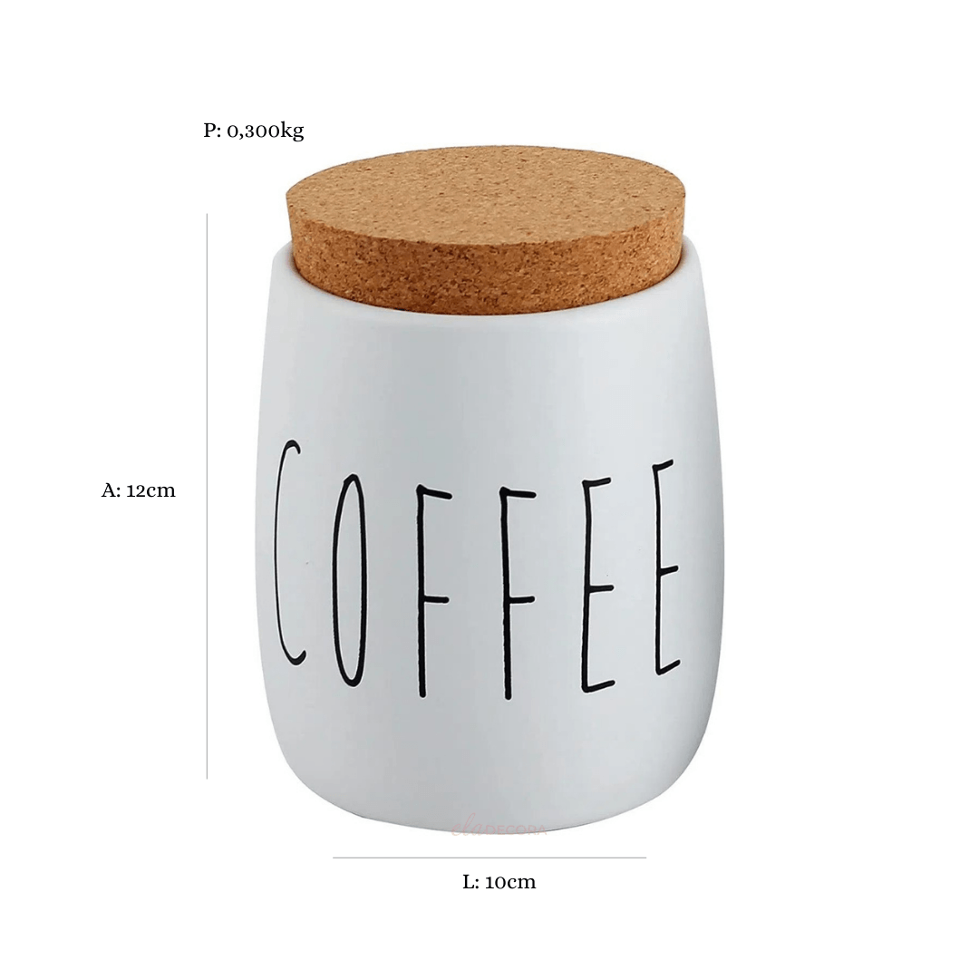 Porta Condimentos Oak Cafe Branco 850ml - Ela Decora