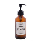 Porta Creme em Vidro com Pump de Plástico âmbar 250ml - Ela Decora