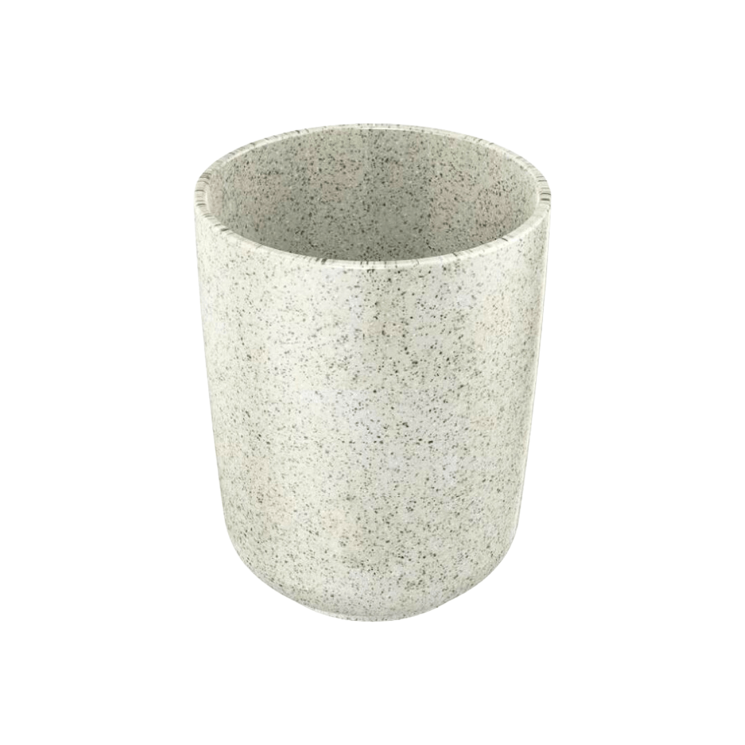 Porta Escova de Dente Cerâmica Branco Reativo Osaka - Ela Decora