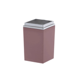 Porta Escova de Dente Linha Quadratta Rosa e Cromado - 13 cm - Ela Decora