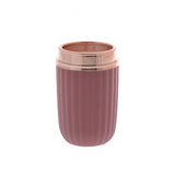 Porta Escova de Dente Redondo Linha Canelatta Rosa e Rose Gold - Ela Decora