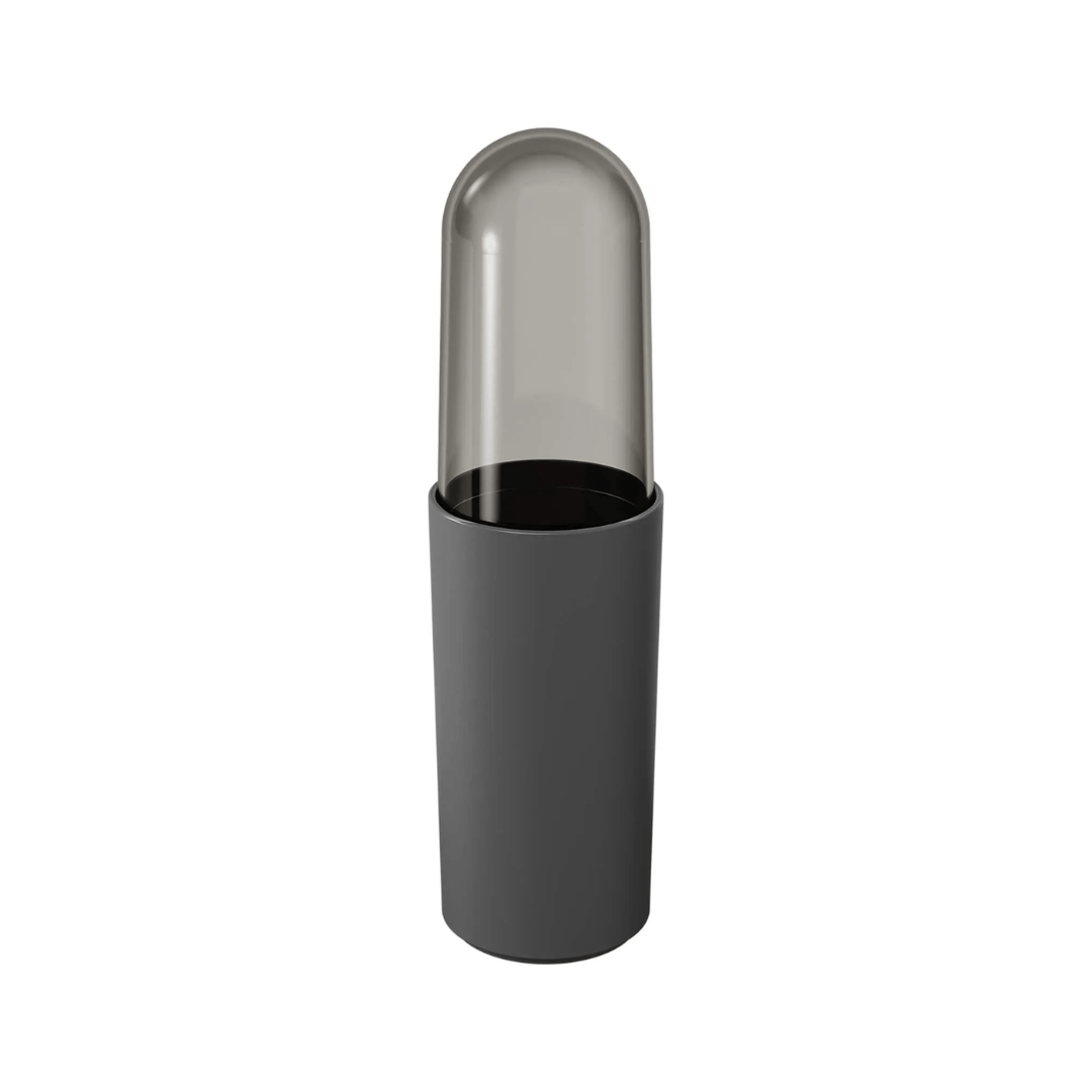 Porta Escova de Dentes Chumbo Serene com Tampa - Ela Decora