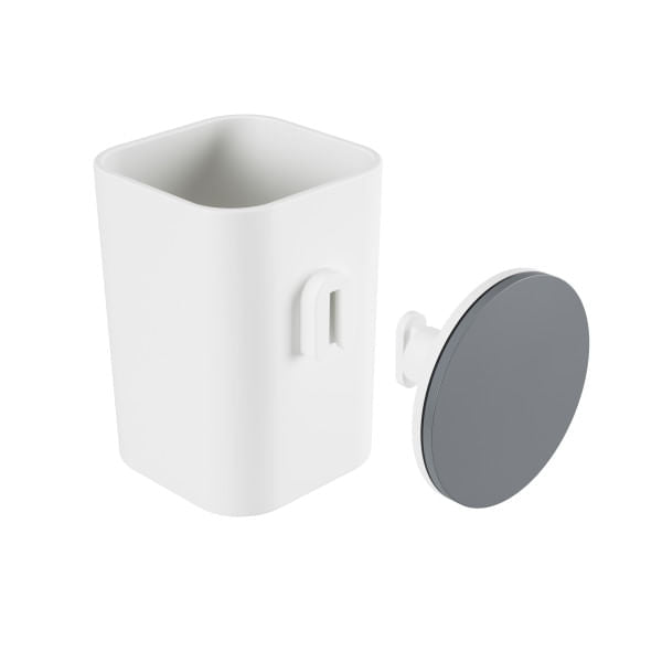 Porta Escova de Dentes com Ventosa Branco - Ela Decora