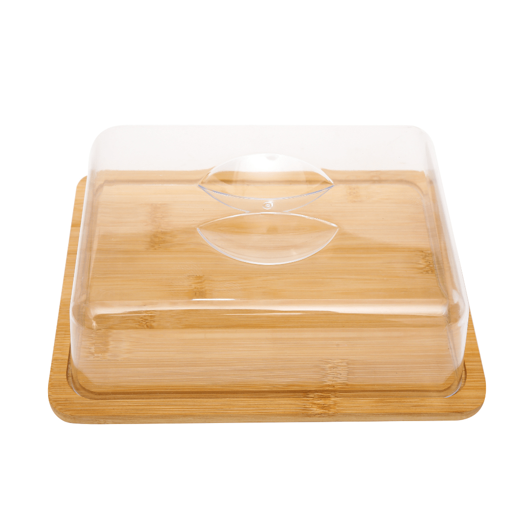 Porta Frios de Bambu com Tampa 24,5cm - Ela Decora