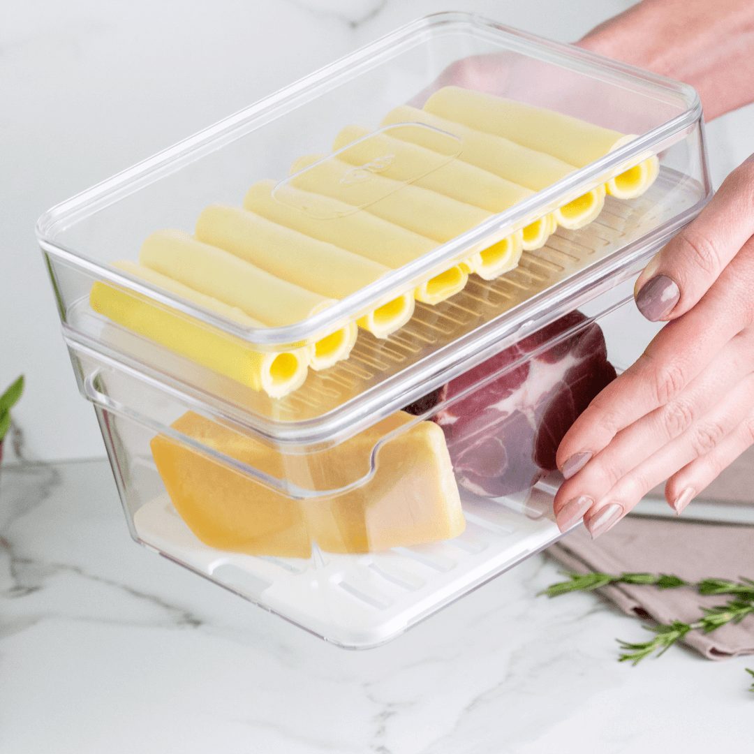 Organizador Porta Frios Duplo Clear Natural - Ela Decora