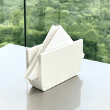 Porta Guardanapos Cerâmica Oasis Branco 12cm - Ela Decora