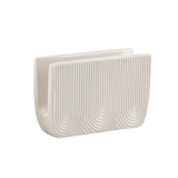 Porta Guardanapos Cerâmica Oasis Branco 12cm - Ela Decora