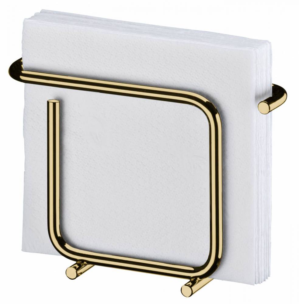 Porta Guardanapos de Papel Pequeno Design Moderno Aço Dourado - Ela Decora