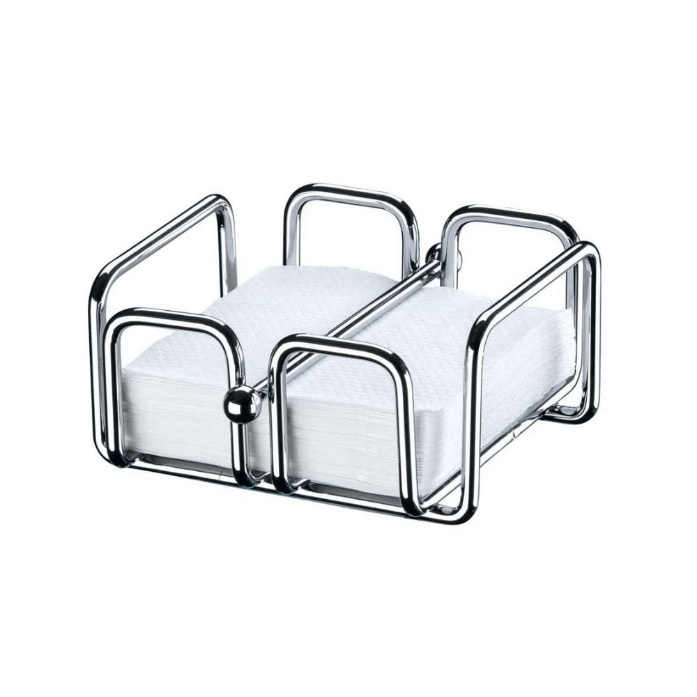 Porta Guardanapos Pequeno Com Peso Cromado - Ela Decora