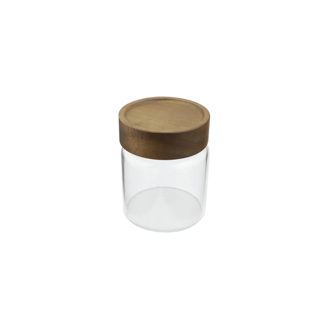 Porta Mantimento em Vidro Borossilicato com Tampa de Bambu 150ml - Ela Decora