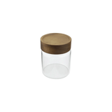 Porta Mantimento em Vidro Borossilicato com Tampa de Bambu 150ml - Ela Decora
