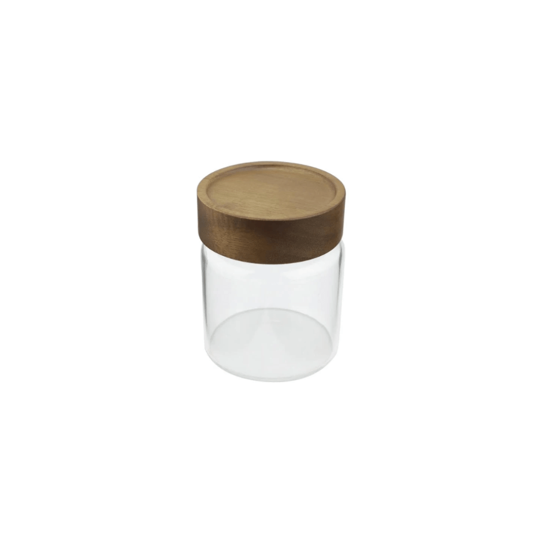 Porta Mantimento em Vidro Borossilicato com Tampa de Bambu 200ml - Ela Decora