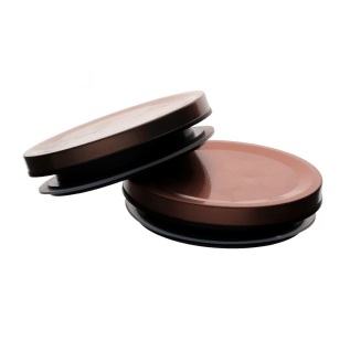 Porta Mantimento Redondo em Vidro Borossilicato com Tampa em Metal Rose Gold 1L 17cm x 10cm - Ela Decora