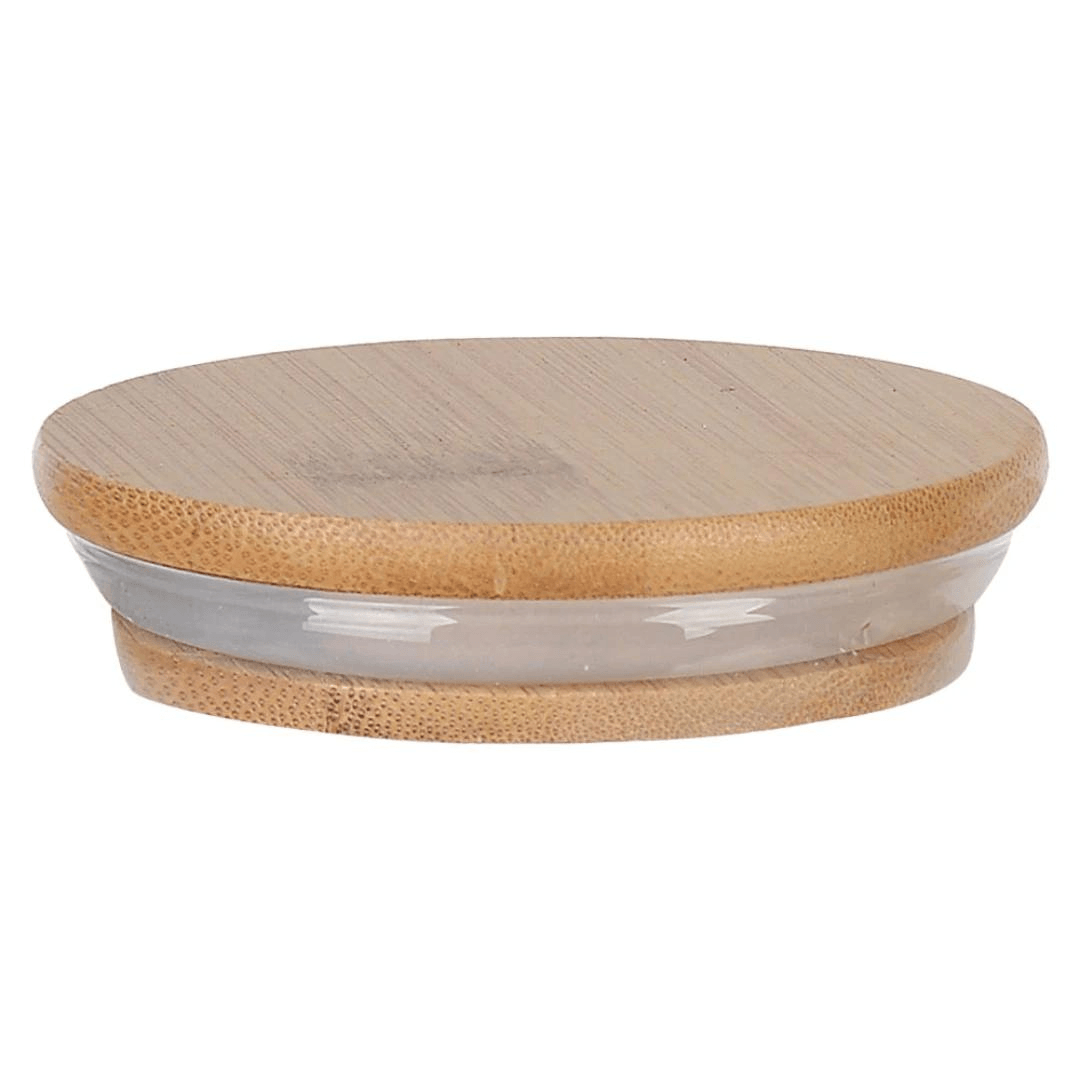 Porta Mantimento Vidro Borossilicato com Tampa de Bambu 1 Litro - Ela Decora