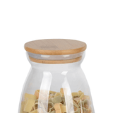 Porta Mantimento Vidro Borossilicato com Tampa de Bambu 1 Litro - Ela Decora