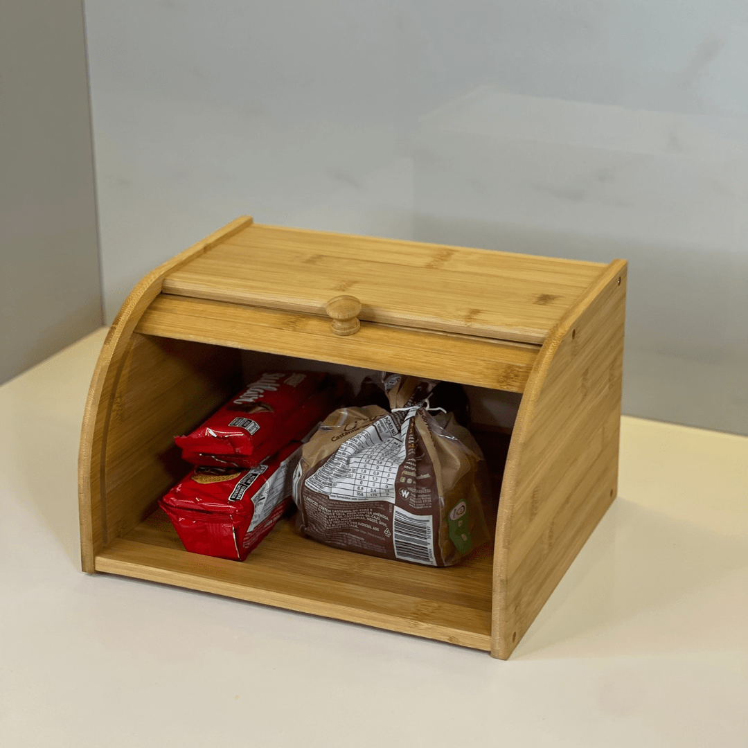 Porta Pão em Bambu 30cm - Ela Decora