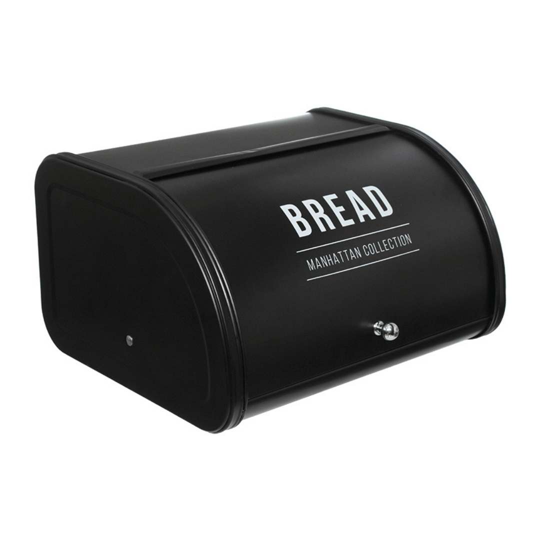 Porta Pão Manhattan Preto 30cm - Ela Decora