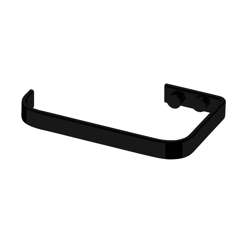 Porta Papel Higiênico Aço Piatina Preto Fosco Linha Black - Ela Decora
