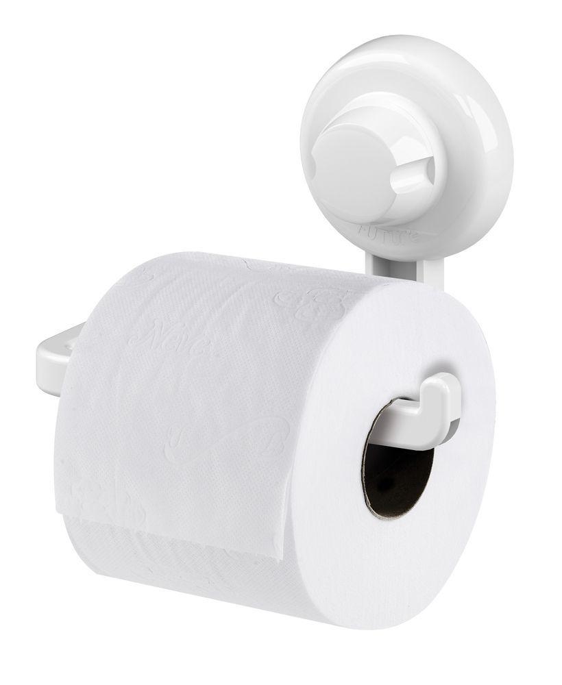 Porta Papel Higiênico Papeleira com Ventosa Branca - Ela Decora