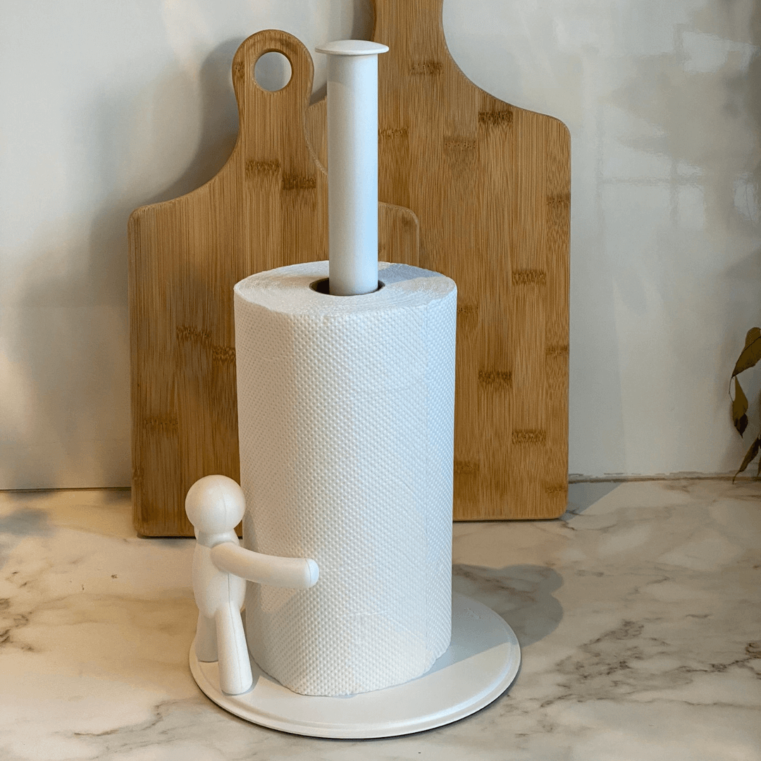 Porta Papel Toalha Buddy Branco - Ela Decora