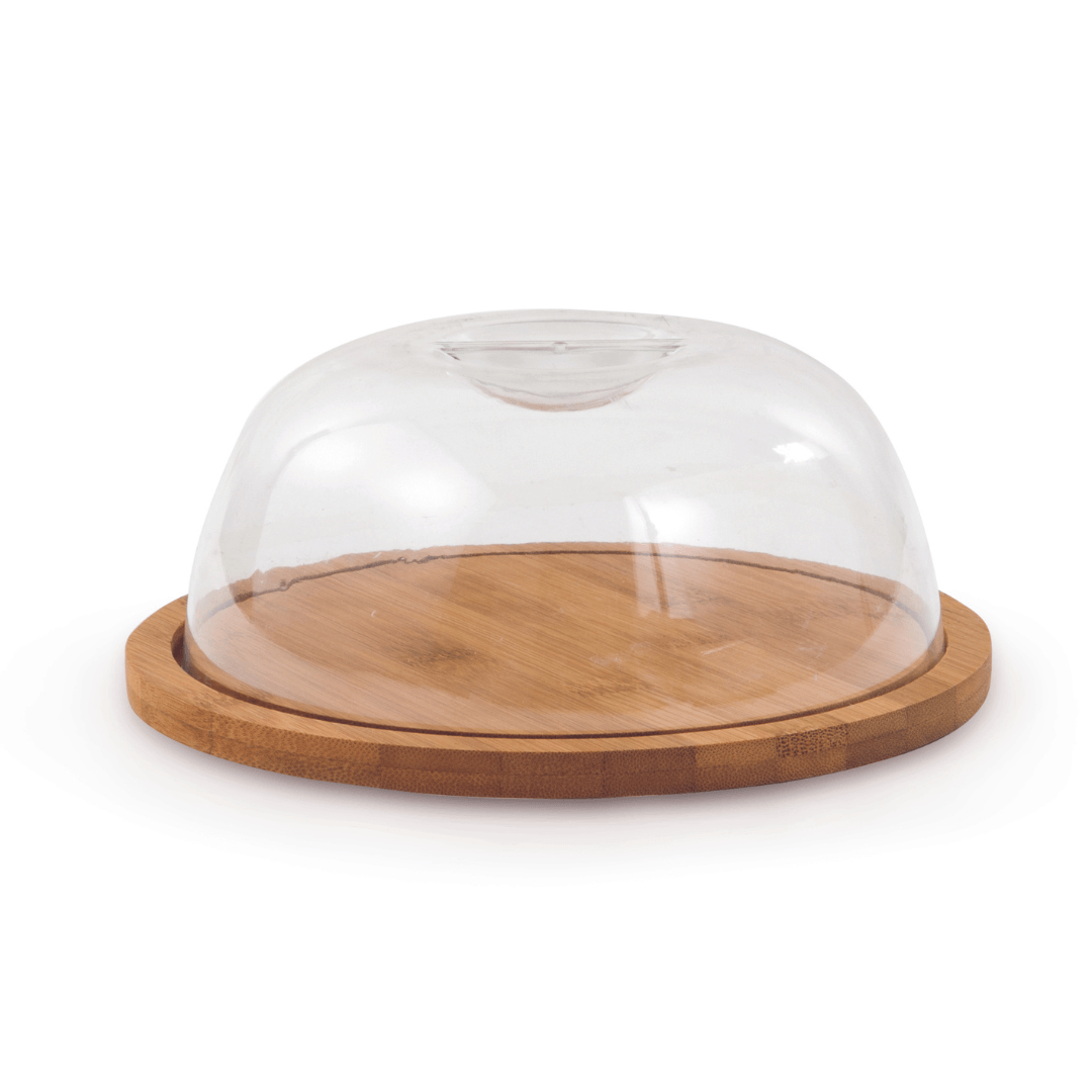 Porta Queijo Queijeira em Bambu com Tampa Ecokitchen 19cm - Ela Decora