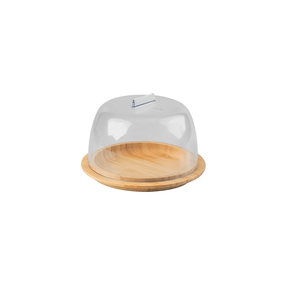 Porta Queijo Queijeira Sense em Bambu 16cm - Ela Decora