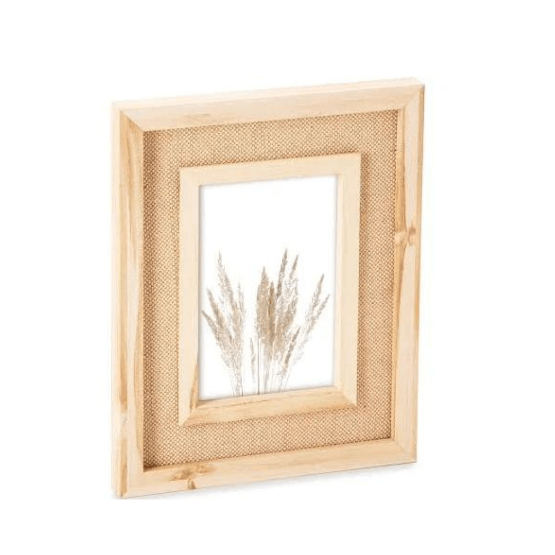 Porta Retrato em MDF com Linho 10x15 - Ela Decora