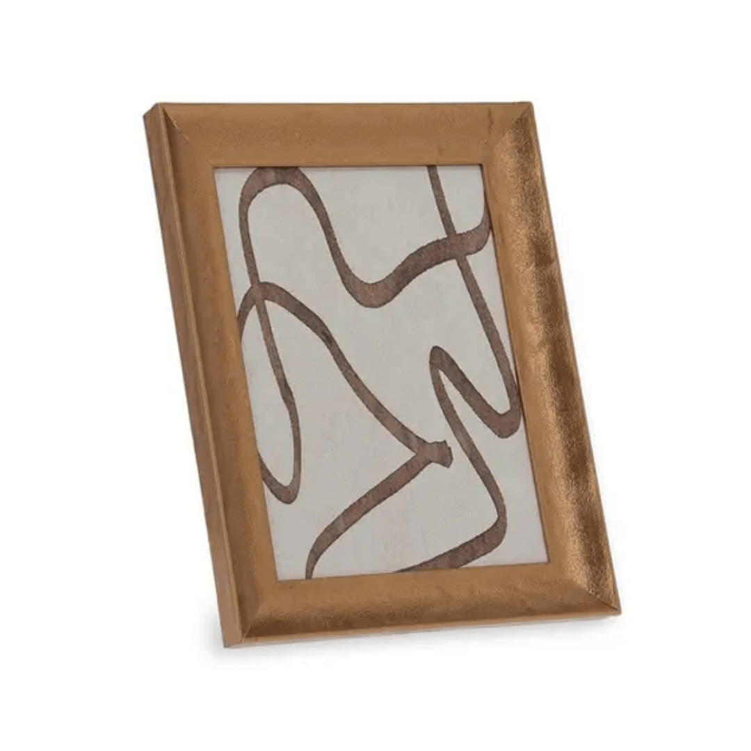Porta Retrato em MDF Dourado Escuro 15x20cm - Ela Decora
