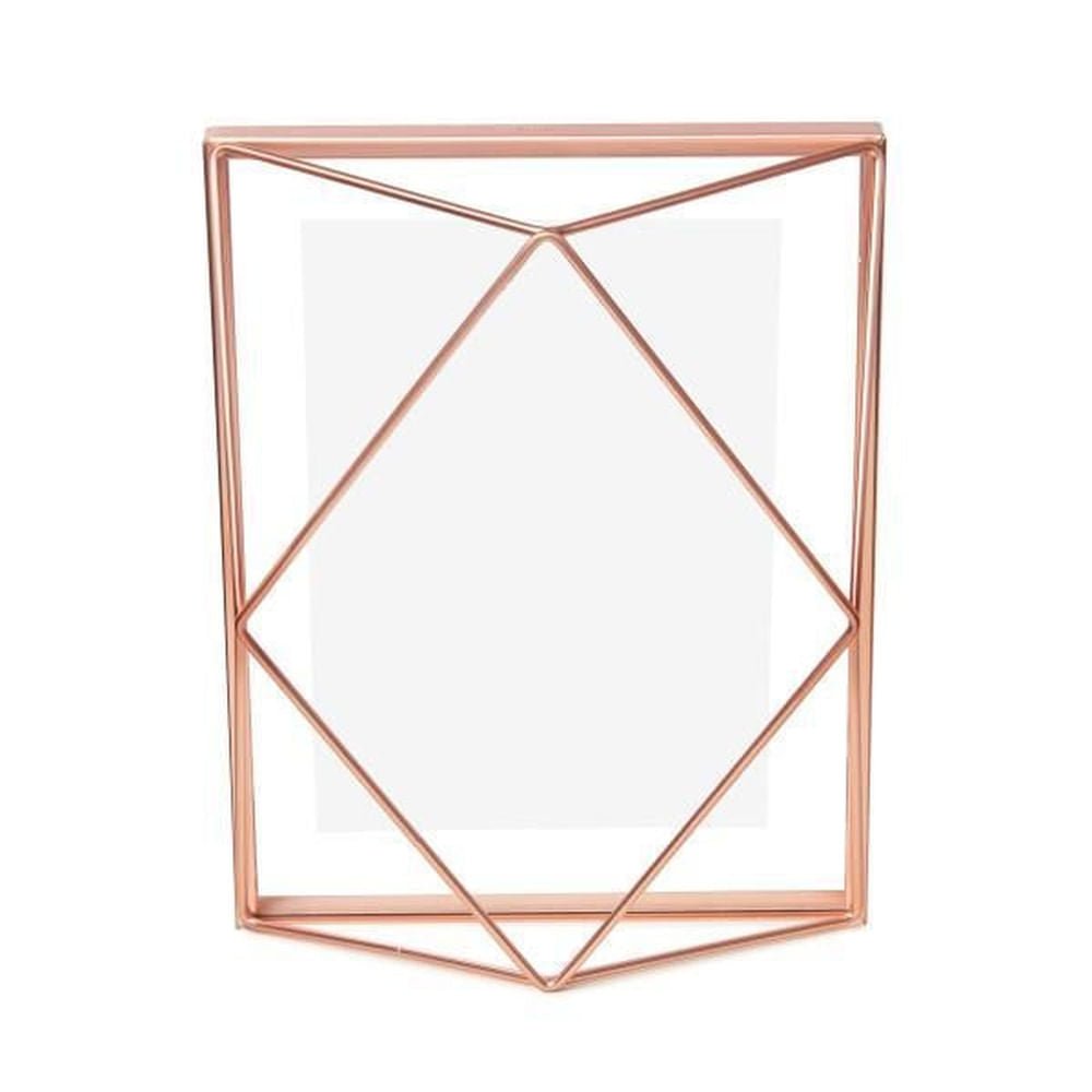 Porta Retrato Prisma 17,8 cm x 12,7 cm Rose Gold - Ela Decora
