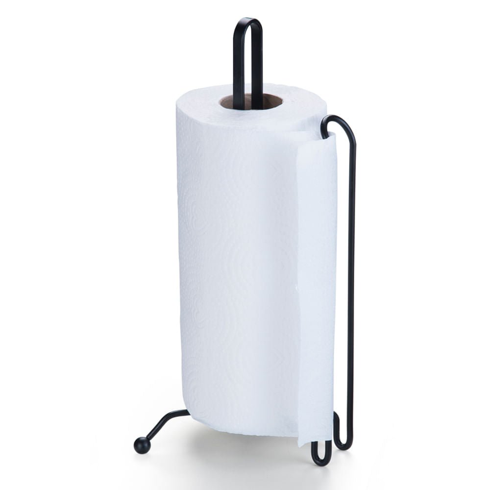Porta Rolo De Papel Toalha Preto Linha Black - Ela Decora