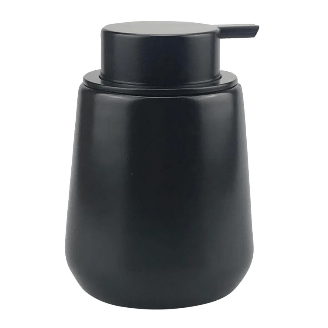 Porta Sabonete Liquido De Porcelana Preto - Ela Decora