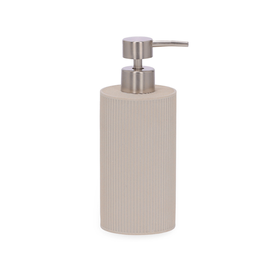 Porta Sabonete Liquido em Polirresina Canelado - Ela Decora
