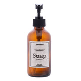 Porta Sabonete Liquido em Vidro Sodo - Calcico Ambar 250ml - Ela Decora