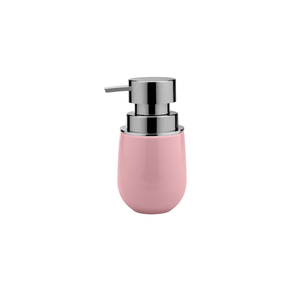 Porta Sabonete Líquido New Belly Cromo Rosa Quartz - 400ml - Ela Decora