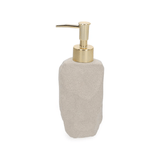 Porta Sabonete Liquido Organic em Cimento Bege 19cm - Ela Decora