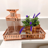 Porta Sabonete Liquido Slim de Plástico Rose Gold - Ela Decora