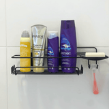 Porta Shampoo Com Saboneteira Dupla Face 3M Preto - Ela Decora