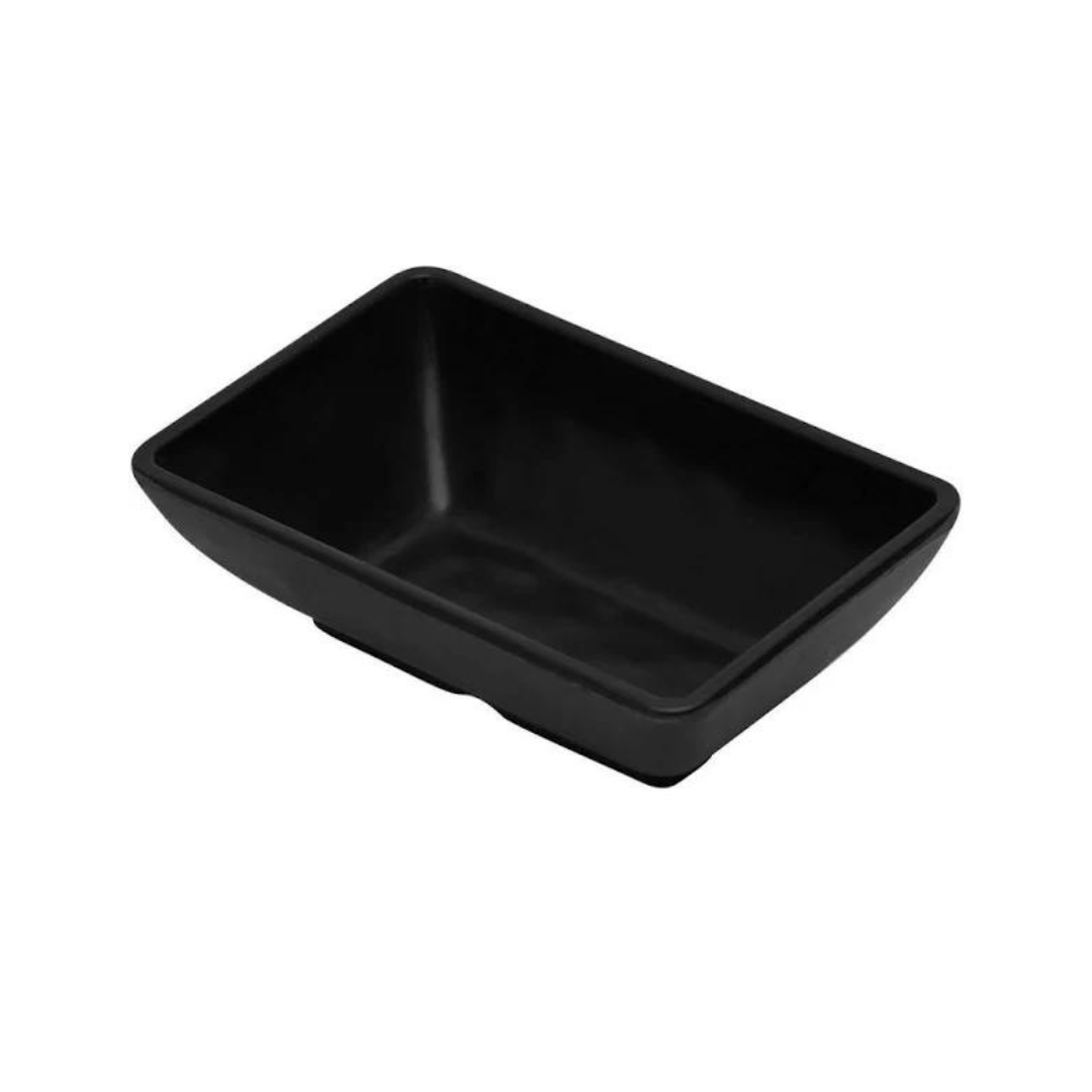 Porta Shoyu Molheira Retangular Nihon Preto 85ml - Ela Decora