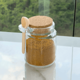 Porta Tempero de Vidro com Colher de Bambu 240ml