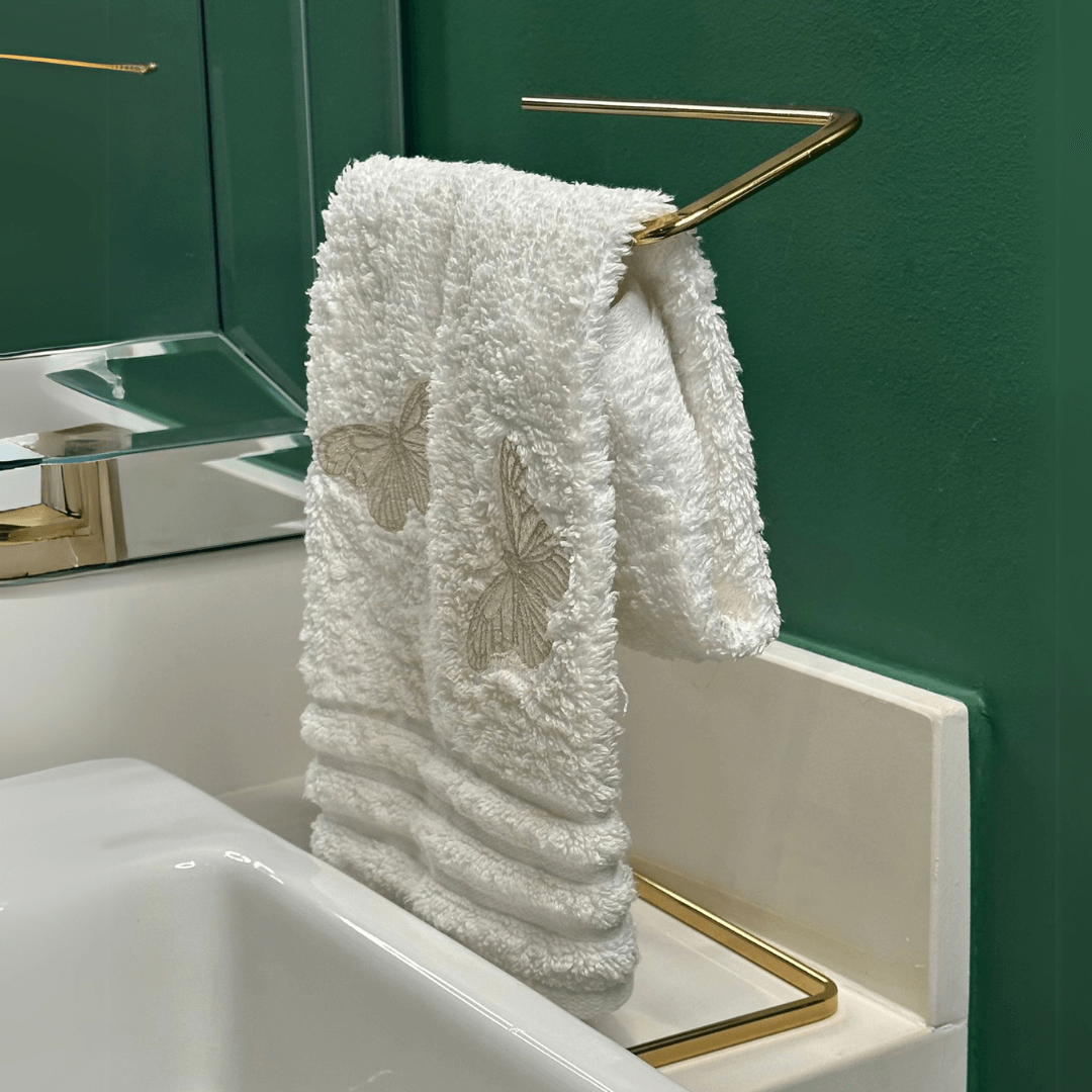 Porta Toalha de Bancada Dourado - Ela Decora