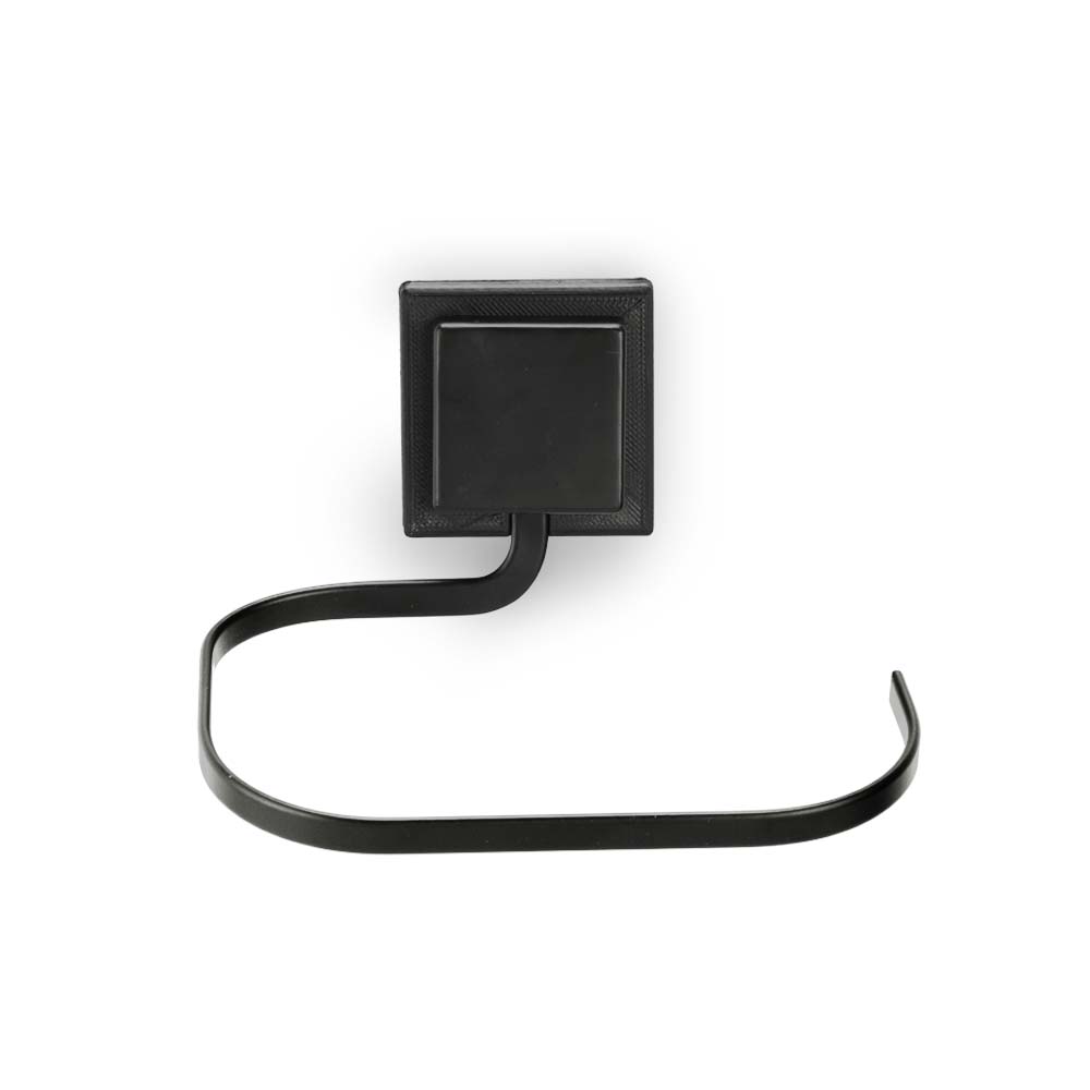 Porta Toalha de Rosto e Mãos 3M de Piatina Black Preto Fosco 16cm - Ela Decora
