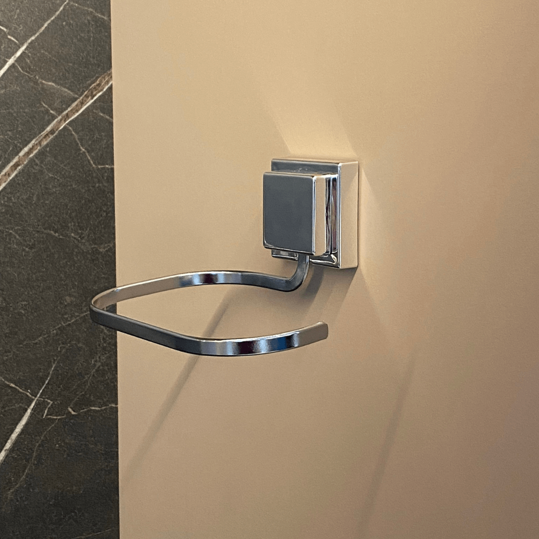 Porta Toalha de Rosto e Mãos 3M de Piatina Cromado 16cm - Ela Decora
