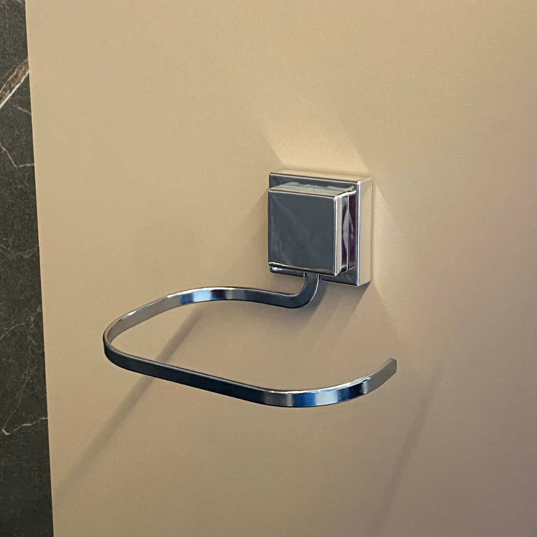 Porta Toalha de Rosto e Mãos 3M de Piatina Cromado 16cm - Ela Decora