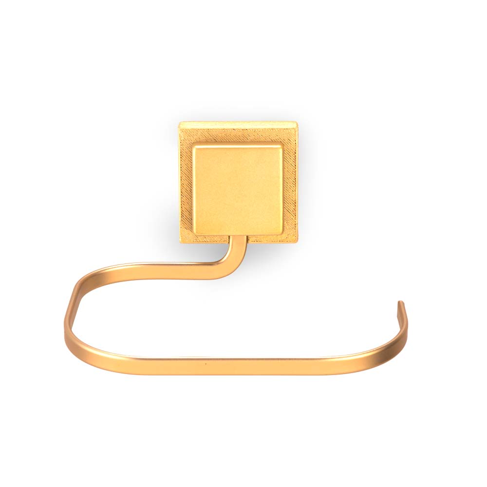 Porta Toalha de Rosto e Mãos de Piatina Dourado Fosco 3M - Ela Decora