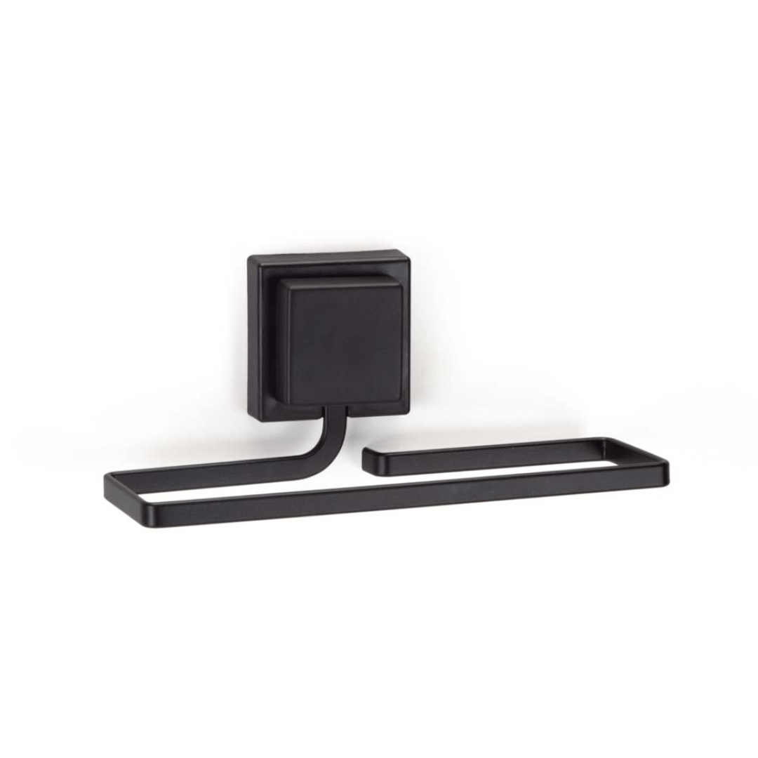 Porta Toalha de Rosto Piatina Fixação 3M Preto 20cm - Ela Decora