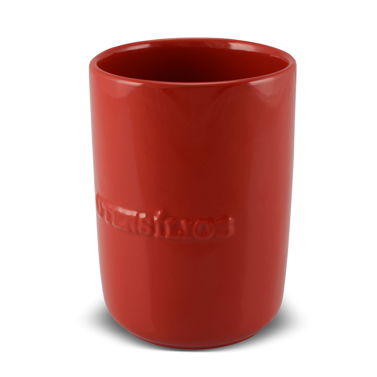 Porta Utensilios de Cerâmica Vermelho - Ela Decora
