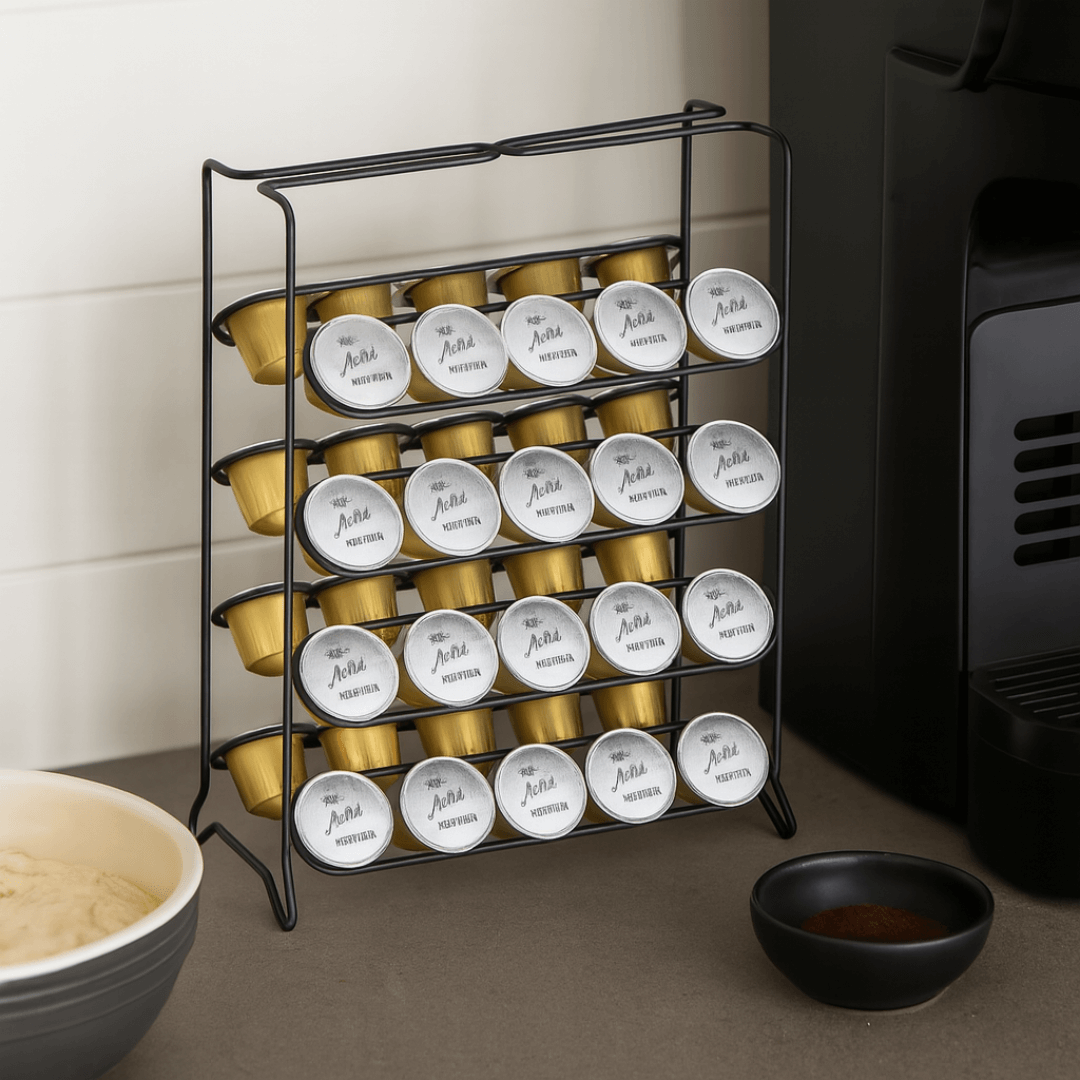 Porta Cápsulas de Café Nespresso Aço Preto